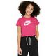 Majica kratkih rukava za djevojčice Nike Sportswear Crop Futura Tee - fireberry/white