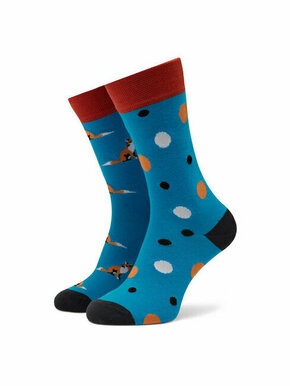 Visoke unisex čarape Funny Socks Fox SM1/10 Plava