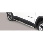 Misutonida bočne stepenice inox srebrne za Jeep Compass 2017-2020 s TÜV certifikatom