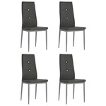 vidaXL Blagovaonske stolice 4 kom od umjetne kože 43 x 43,5 x 96 cm sive
