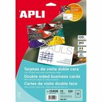 Business cards Apli 10408 White 10 Sheets Double-sided 210 x 297 mm