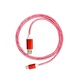 Kabel Lightning USB PLATINET 2A LED - 1m Crveni