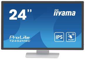 Iiyama 24'' WHITE Bonded PCAP zaslon na dodir Energetska učinkovitost 2021: E (A - G) 60.5 cm (23.8 palac) 1920 x 1080 piksel 16:9 14 ms HDMI™