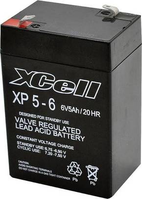 XCell XP 5 - 6 XCEXP56 olovni akumulator 6 V 5 Ah olovno-koprenasti (Š x V x D) 70 x 107 x 47 mm plosnati priključak 4.8 mm bez održavanja