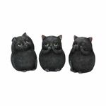 NEMESIS NOW THREE WISE FAT CATS 8.5CM
