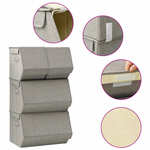vidaXL 4-dijelni set složivih kutija za pohranu od tkanine sivi