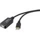 Renkforce USB kabel USB 2.0 USB-A utikač, USB-A utičnica 20.00 m crna aktivno s pojačanjem signala