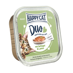 Happy Cat Duo komadići mesne paštete – piletina i janjetina 100 g