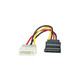 Roline naponski kabel, 4-pin HDD - SATA (90°), 0.1m 11.03.1061-25