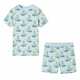 vidaXL Dječja pidžama s kratkim rukavima svjetloplava 104
