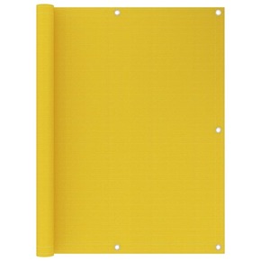 VidaXL Balkonski zastor žuti 120 x 500 cm HDPE