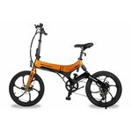 MS ENERGY STREETFLEX i20, električni bicikl, domat do 50km, baterija 7800mAh, kotači 20inch, nosivost do 120kg, crno-narančasti
