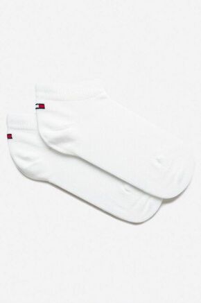 Tommy Hilfiger - Dječje čarape (2-pack) - bijela. Dječje kratke sokne iz kolekcije Tommy Hilfiger. Model izrađen od elastičnog materijala. U setu dva para.