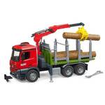 Bruder MB Arocs kamion za drva s kranom za utovar, grabilicom i 3 debla