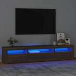 vidaXL TV ormarić s LED svjetlima boja smeđeg hrasta 195x35x40 cm