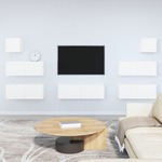 vidaXL 7-dijelni set TV ormarića bijeli od konstruiranog drva
