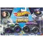 Hot Wheels Monster Trucks: Demolition Doubles Buzz Lightyear vs. Zurg set od 2 monster autića 1/64 - Mattel