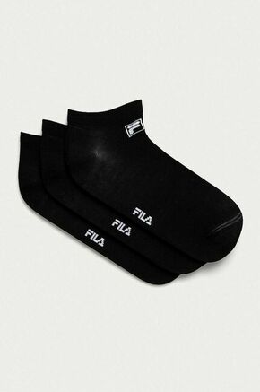 Čarape Fila boja: crna - crna. Kratke sokne iz kolekcije Fila. Model izrađen od elastičnog materijala. U setu tri para.