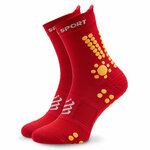 Visoke unisex čarape Compressport Pro Racing Socks v4.0 Trail XU00048B Persian Red/Blazing Orange 313