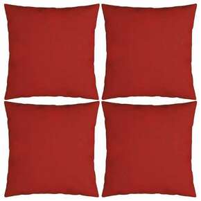 VidaXL Ukrasni jastuci 4 kom crveni 50 x 50 cm od tkanine