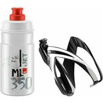 Elite Cycling CEO Bottle Cage + Jet Bottle Kit Black Glossy/Clear Red 350 ml Biciklistička boca