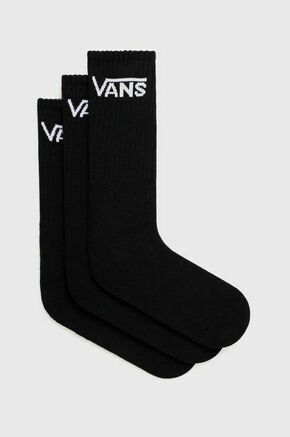 Set od 3 para muških visokih čarapa Vans Classic Crew VN000F0XBLK1 Crna