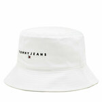 Šešir Tommy Jeans Tjm Linear Logo Bucket Hat AM0AM12895 Bijela