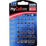 HyCell komplet gumbastih baterija 5x AG 1, AG 3, AG 4, AG 10, AG 12, AG 13