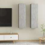 vidaXL TV ormarići 2 kom siva boja betona 30,5 x 30 x 110 cm iverica