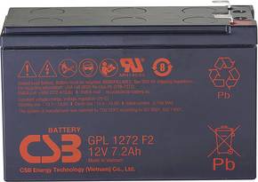 CSB Battery GPL 1272 GPL1272-F2FR olovni akumulator 12 V 7.2 Ah olovno-koprenasti (Š x V x D) 151 x 98 x 65 mm plosnati priključak 6.35 mm bez održavanja
