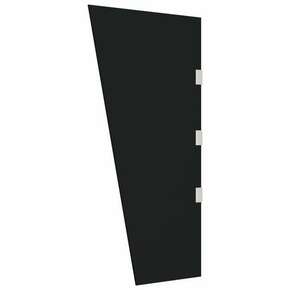 Bočna ploča za nadstrešnicu vrata crna 50x100 cm kaljeno staklo