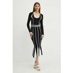 Haljina Karl Lagerfeld boja: crna, midi, ravna, 245W1330
