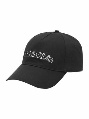 Pamučna kapa sa šiltom Calvin Klein boja: crna