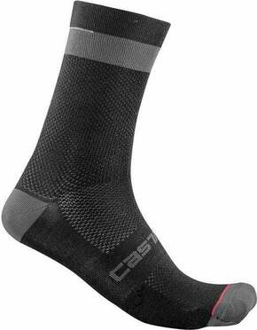 Castelli Alpha 18 Black/Dark Gray 2XL Biciklistički čarape