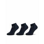 Set od 3 para muških niskih čarapa Emporio Armani 300048 4R234 70435 Marine/Marine/Marine