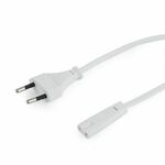 Gembird Power cord 1,8m EU input 2 pin plug, White