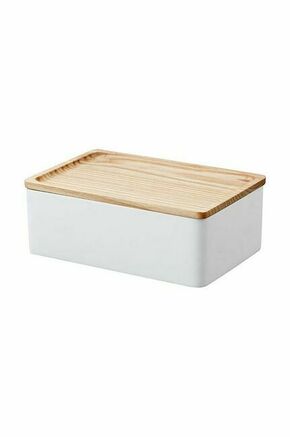 Bijela kutija za pohranu s poklopcem 18.5x12.5x7 cm Rin – YAMAZAKI