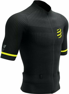 Compressport Trail Postural SS Top M Black/Safety Yellow M Majica za trčanje s kratkim rukavom