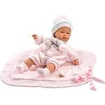 Beba s pokrivačem s mašnicom - curica - 38cm