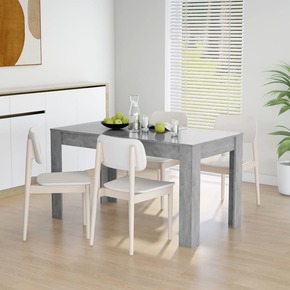 VidaXL Blagovaonski stol siva boja betona 140x74