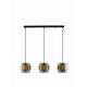 NOVA LUCE 9236382 | Sianna Nova Luce visilice svjetiljka s mogućnošću skraćivanja kabla 3x E27 crno, mesing, dim