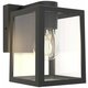 LUTEC 5206501012 | Shiva-LU Lutec zidna svjetiljka 1x E27 IP44 crno mat, prozirno