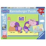 Ravensburger slagalica Pepa Pig cijela obitelj, 2x12 komada