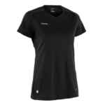 Majica za nogomet VRO+ ženska jednobojna crna