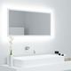 vidaXL LED kupaonsko ogledalo bijelo 90 x 8,5 x 37 cm iverica