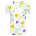 T-shirt męski z nadrukiem biały Dstreet bijela