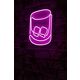 Ukrasna plastična LED rasvjeta, Whiskey Old Fashioned - Pink