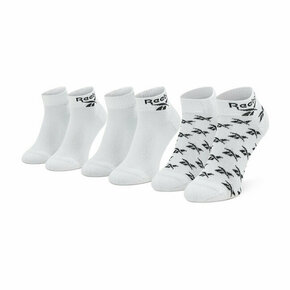 Set od 3 para unisex visokih čarapa Reebok Cl Fo Ankle Sock 3P GG6674 White