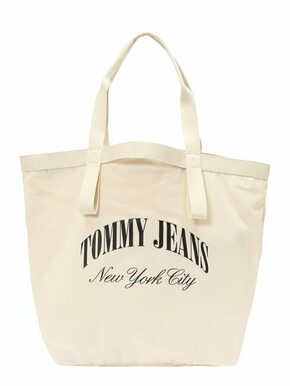 Tommy Jeans Shopper torba boja slonovače / crna