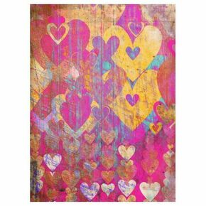 Click Props Background Vinyl with Print Hearts Golds 2